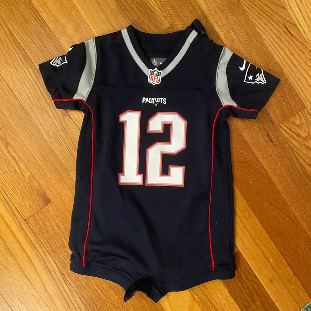 Patriots baby jersey onesie